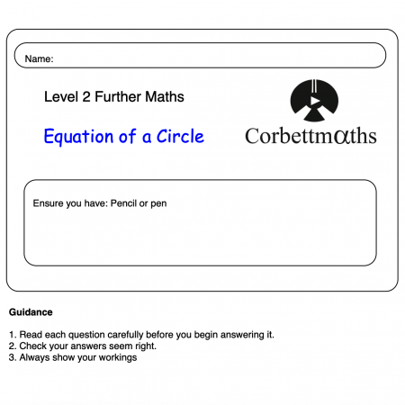 FM Equation of a Circle Questions