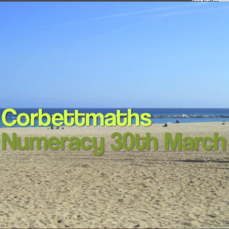 Numeracy 30th March