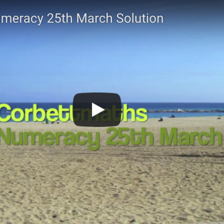 Numeracy 25th March