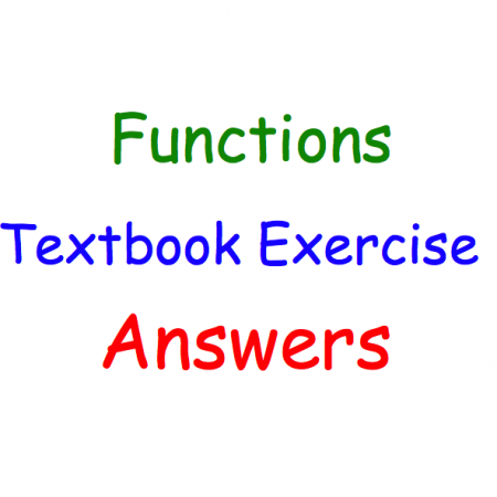 Functions Textbook Answers