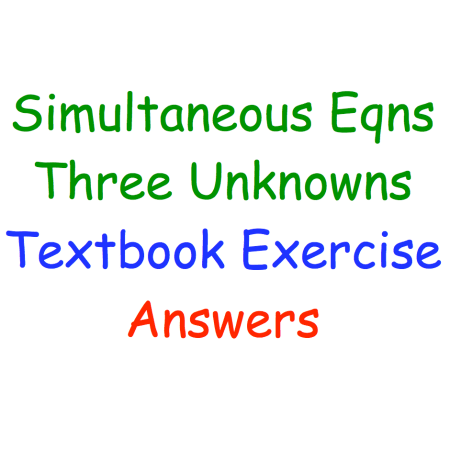 Three Unknowns Textbook Answers