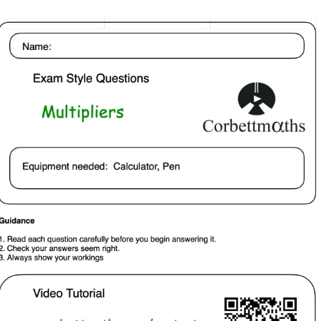 Multipliers Practice Questions
