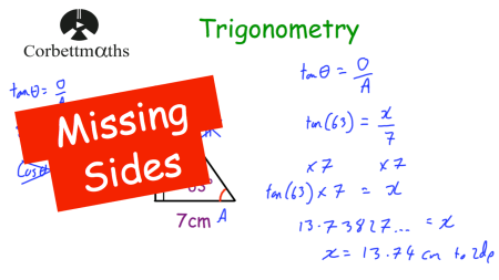 Trigonometry – Missing sides Video