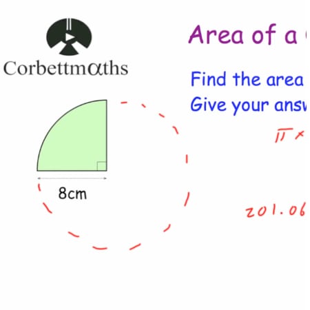 Area of a Quarter-Circle Video